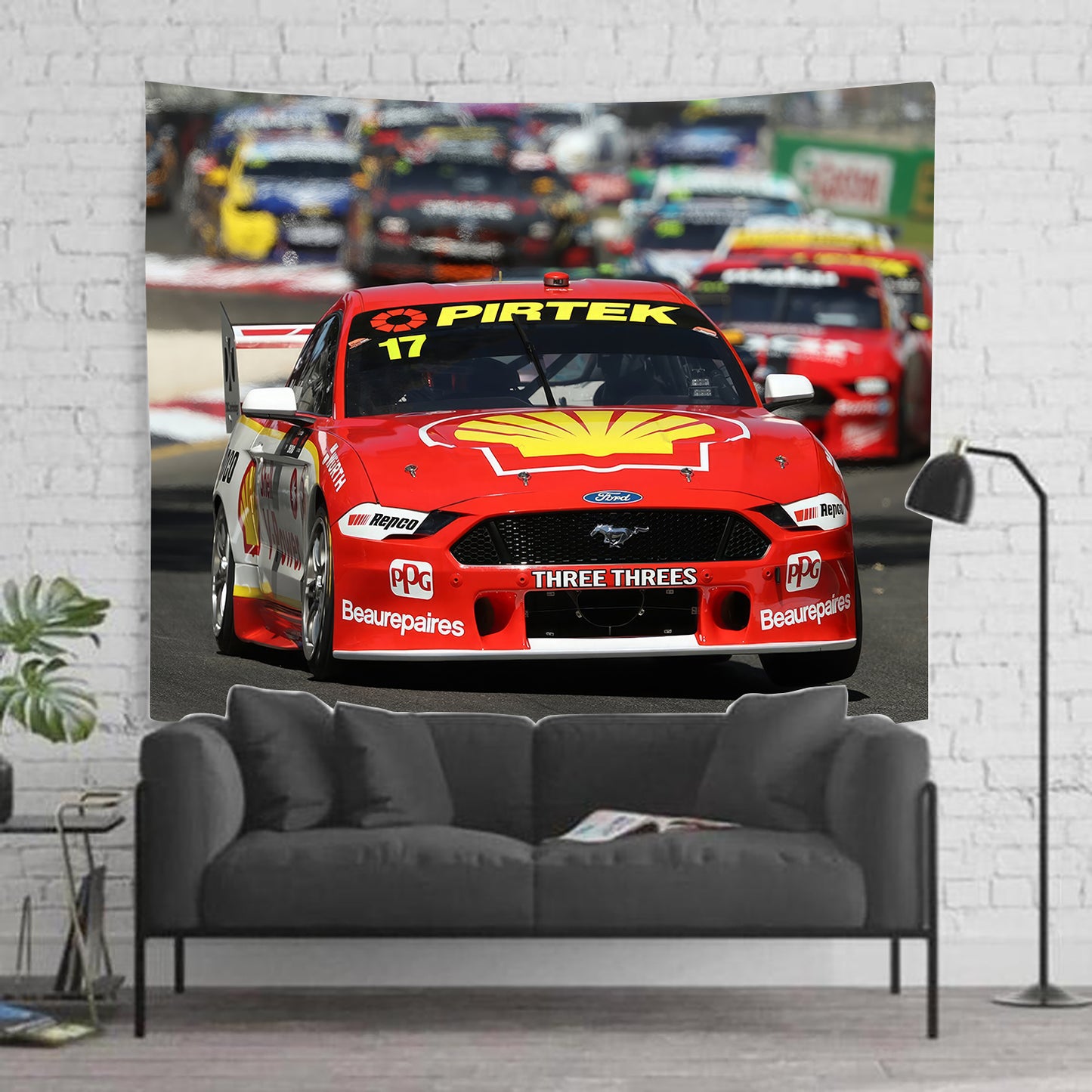Shell Ford Supercar Racing Mustang Tapestry