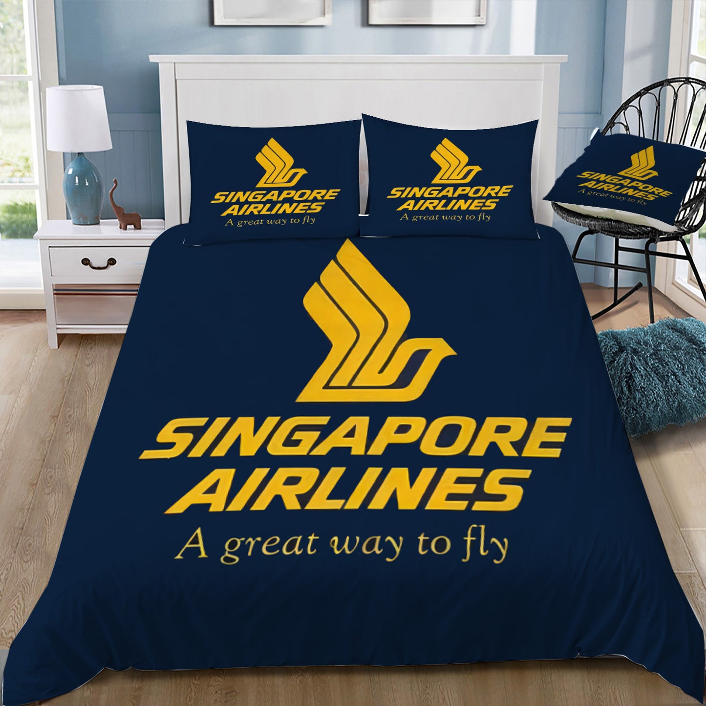 Singapore Airlines 2 Doona / Duvet Cover and 2 Pillow Slips