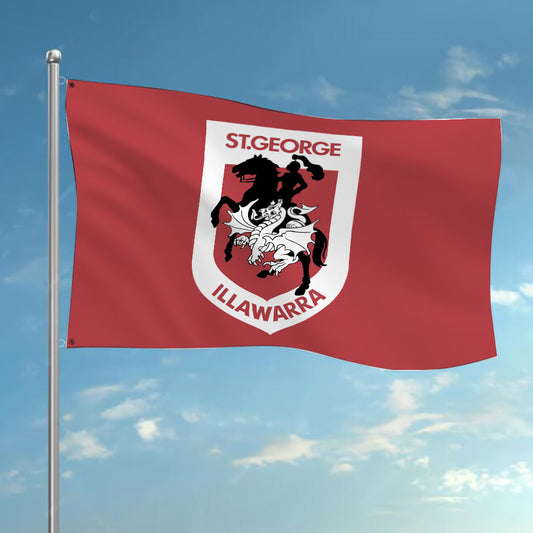NRL St George Illawarra Dragons Team Colours Rugby League Flag