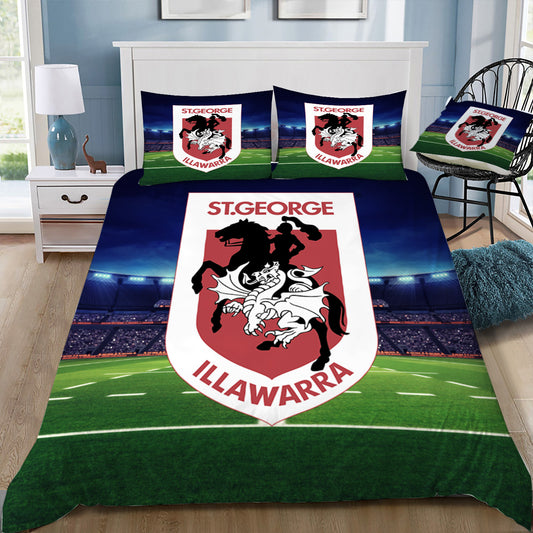 St George Illawarra Dragons Doona / Duvet Cover and 2 Pillow Slips