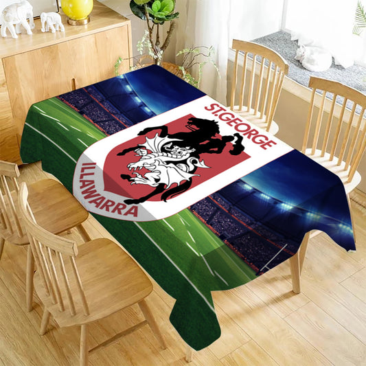 St George Illawarra Dragons Rectangle Table Cloth Waterproof