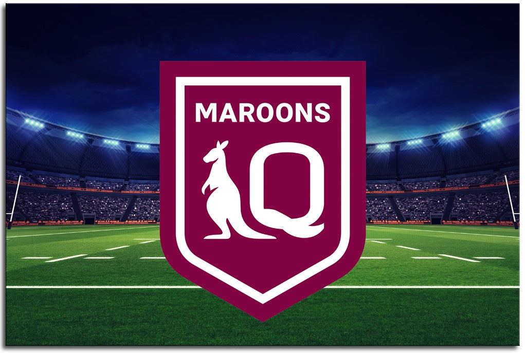 Origin Maroons Colour In QLD Maroons State of Origin Rugby League Flag