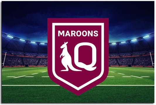 QLD Maroons State of Origin Rugby League Flag