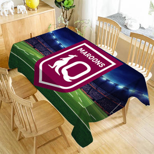 Maroons State of Origin Rectangle Table Cloth Waterproof