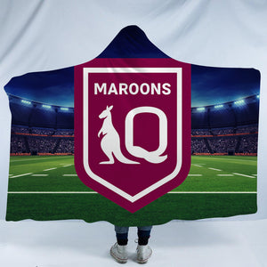 Maroons State of Origin Hooded Blanket