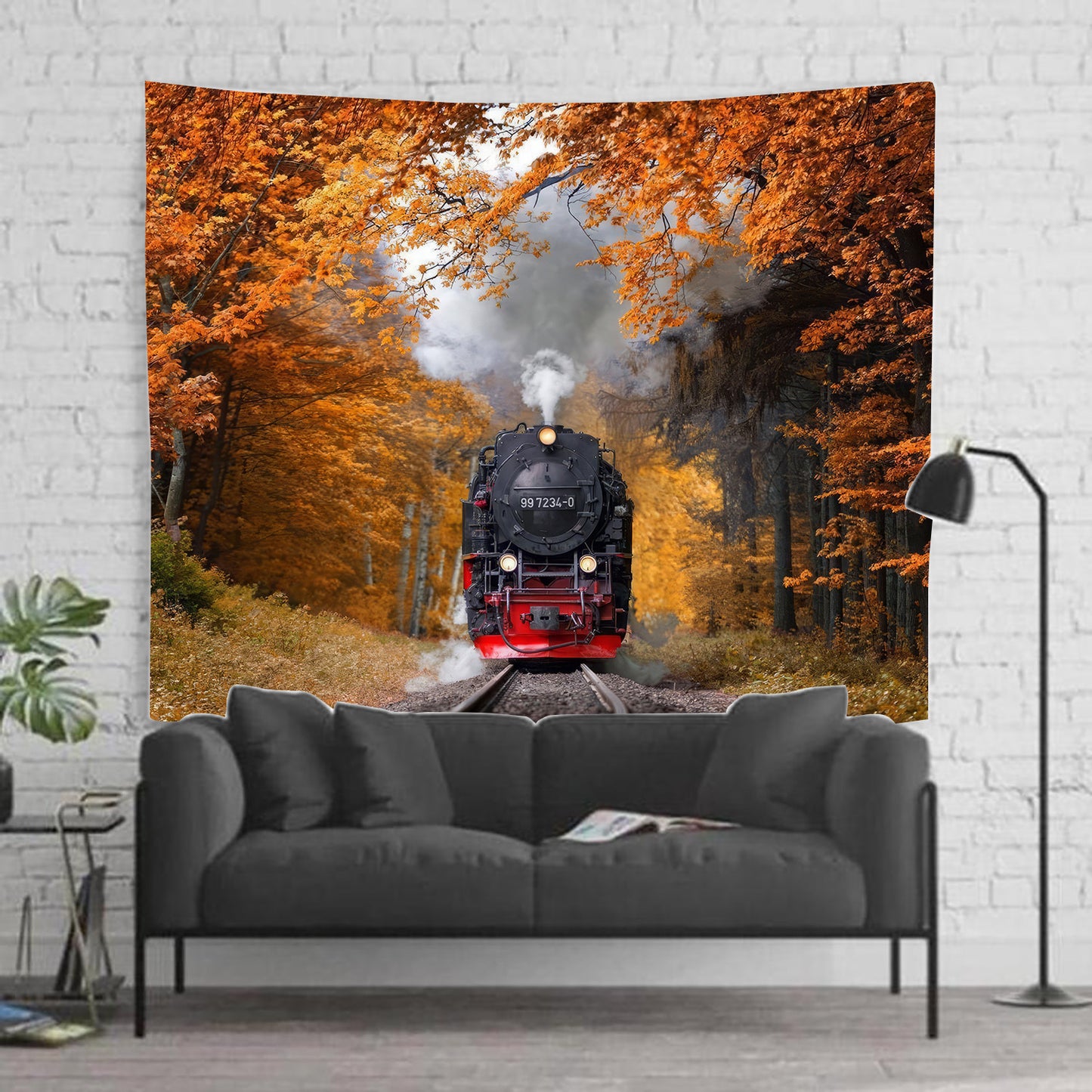 Classic Steam Train Tapestry