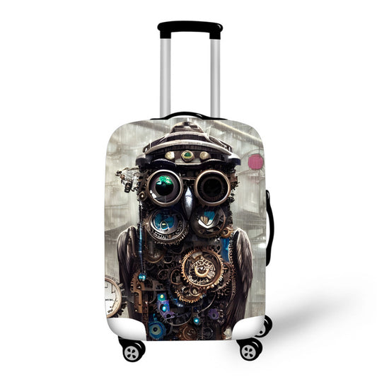 Steampunk Owl Luggage / Suitcase Covers