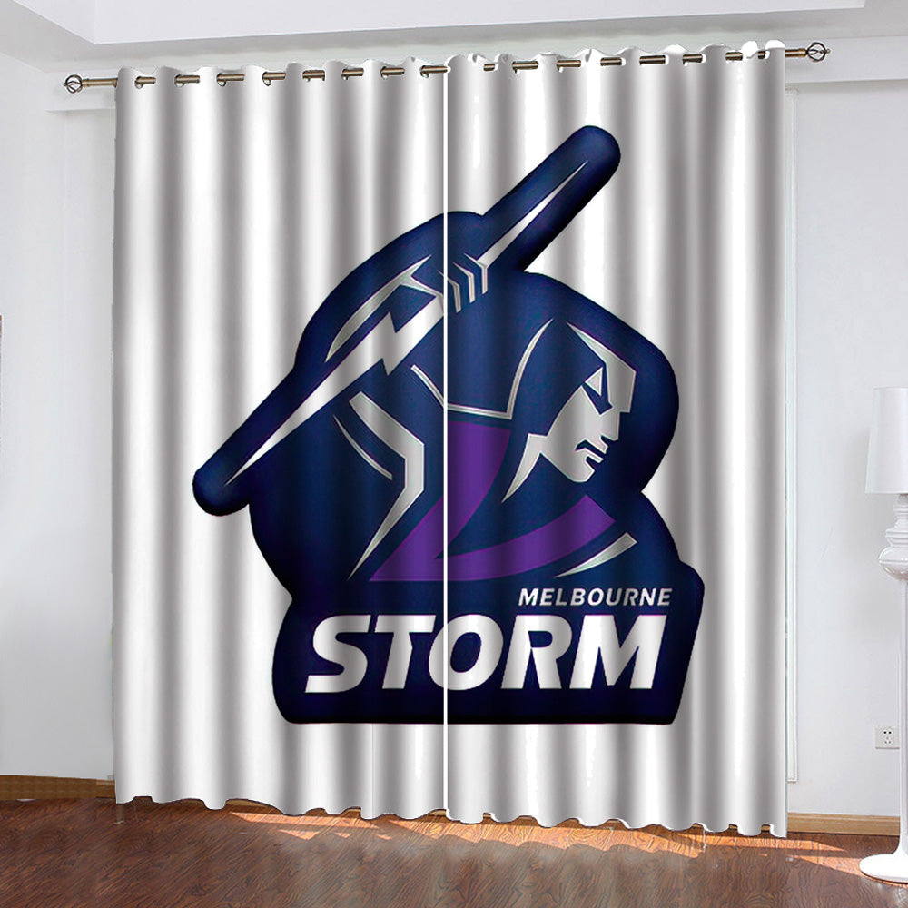 NRL Melbourne Storm Window Curtains