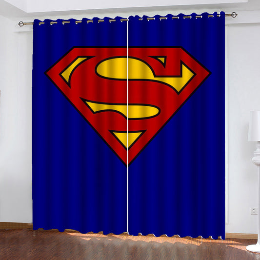 Superman Window Curtains