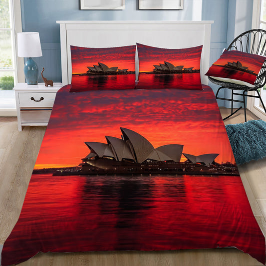 Sydney Opera House at Dawn Doona / Duvet Cover and 2 Pillow Slips