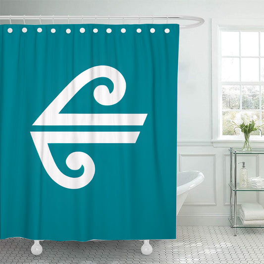 New Zealand Koru Shower Curtain