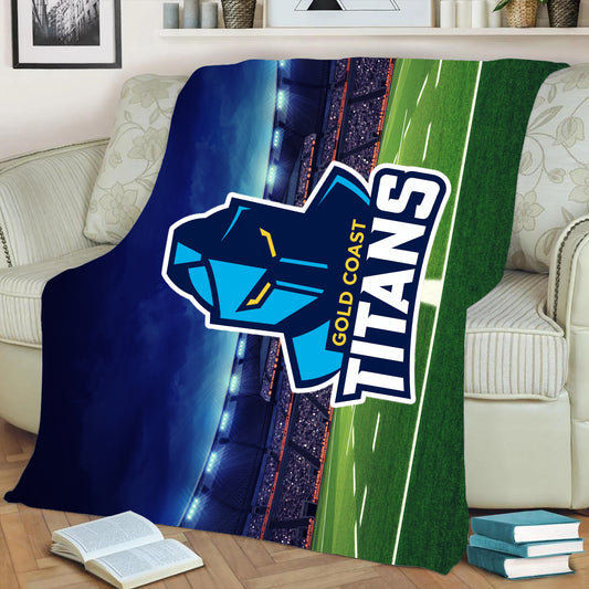 Gold Coast Titans Fleece Throw Blanket