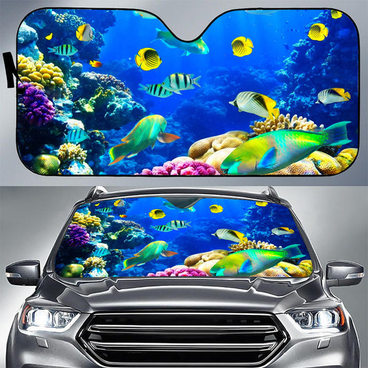 Tropical Fish Sunshade For Cars & Trucks
