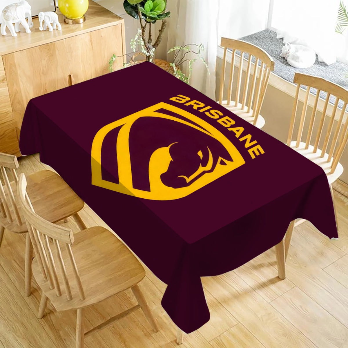 New Brisbane Broncos Logo Rectangle Table Cloth Waterproof