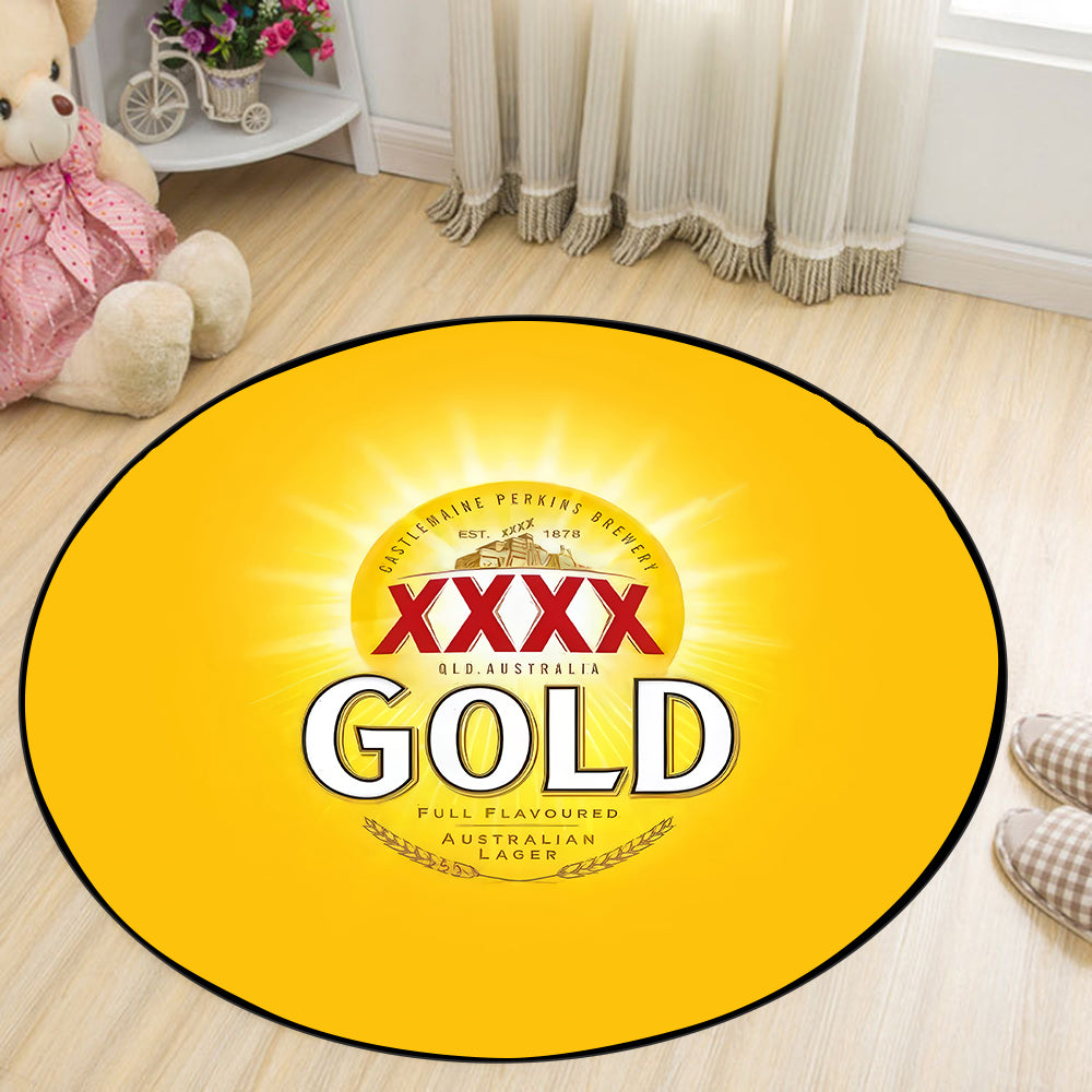 XXXX Gold Round Rug