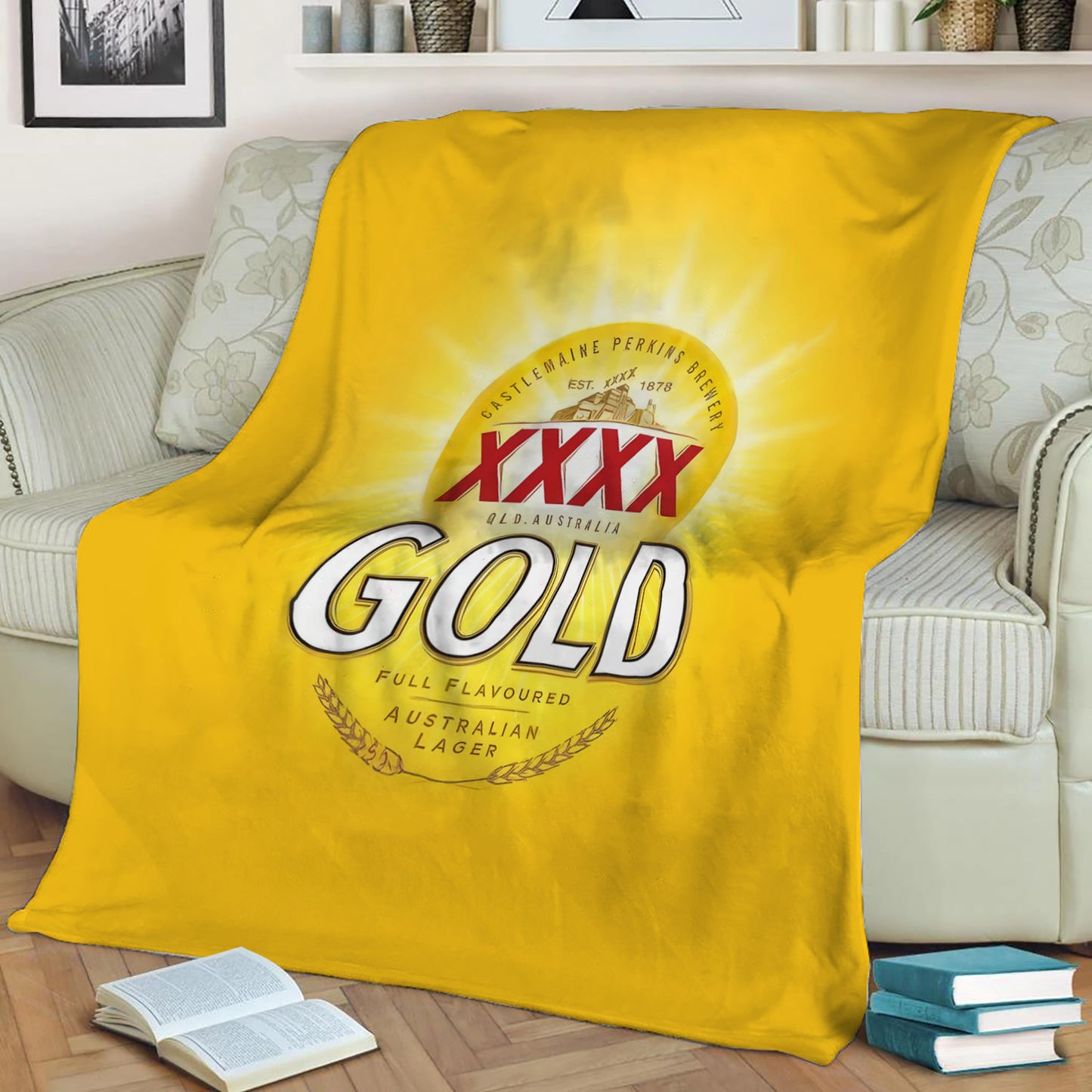 Victoria Bitter Beer Fleece Throw Blanket