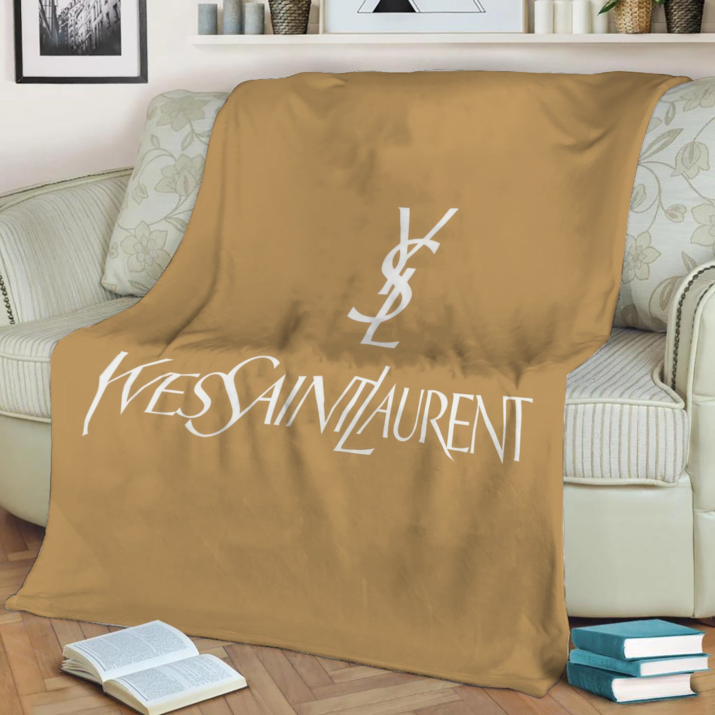 Yves Saint Lauren Fleece Throw Blanket