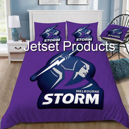 Melbourne Storm Logo Doona / Duvet Cover and 2 Pillow Slips