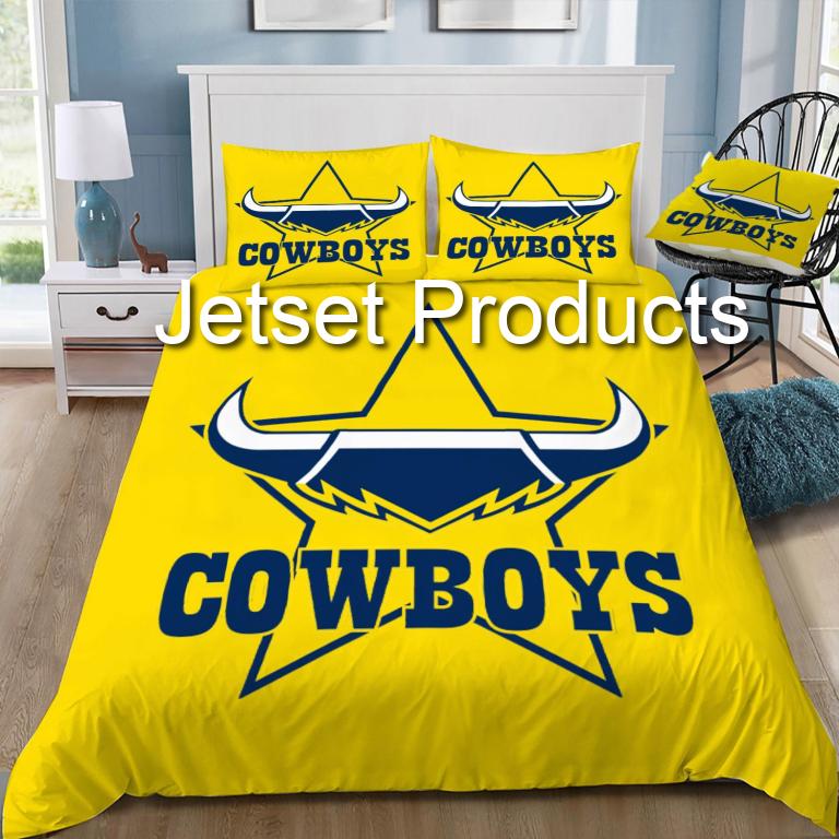 Nth Qld Cowboys Logo Doona / Duvet Cover and 2 Pillow Slips