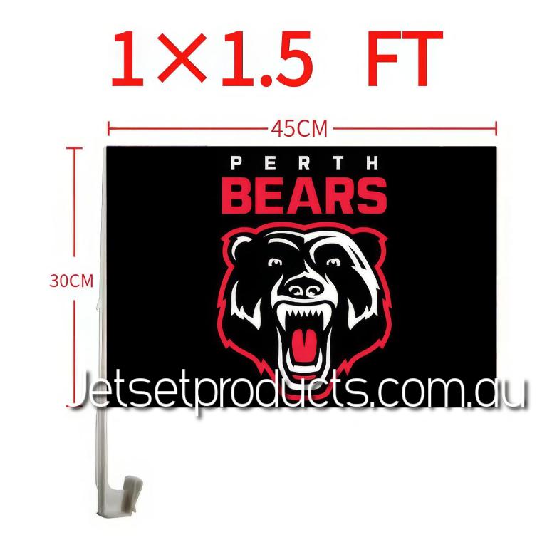 Perth Bears Car Flag/s
