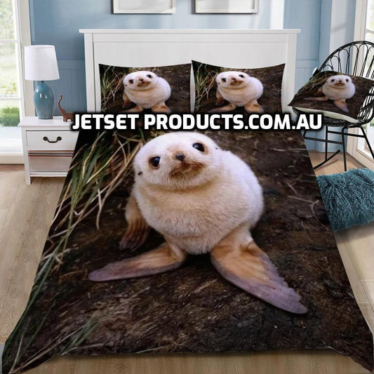 Baby Seal Pup Doona / Duvet Cover and 2 Pillow Slips