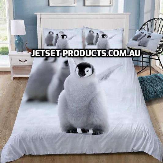 Baby Penguin Doona / Duvet Cover and 2 Pillow Slips