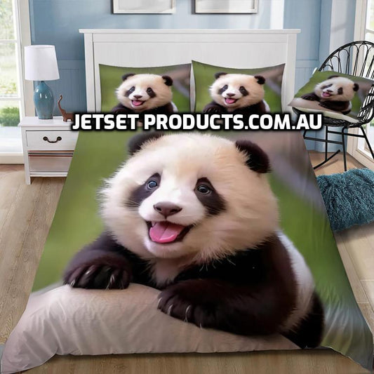 Baby Panda Doona / Duvet Cover and 2 Pillow Slips