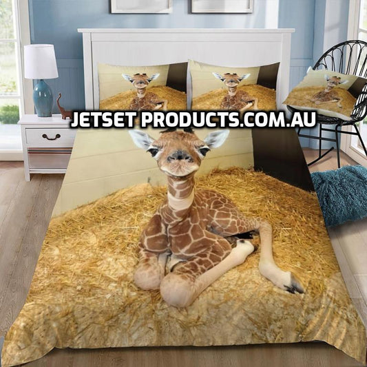 Baby Giraffe Doona / Duvet Cover and 2 Pillow Slips