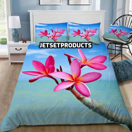 Frangipani by the Ocean Doona / Duvet Cover and 2 Pillow Slips