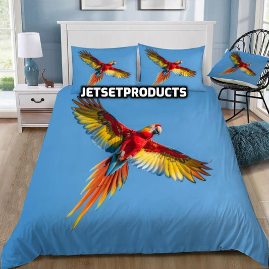 Beautiful Macaw in Flight Doona / Duvet Cover and 2 Pillow Slips