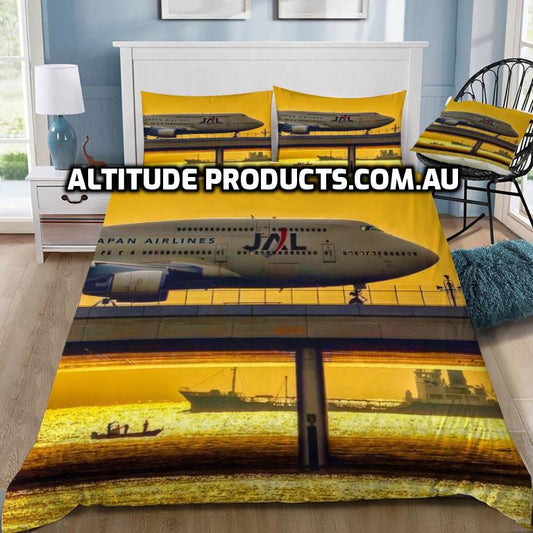 Japan air Lines JAL 747 Doona / Duvet Cover and 2 Pillow Slips