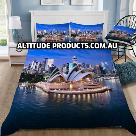Sydney Opera House at Night Doona / Duvet Cover and 2 Pillow Slips