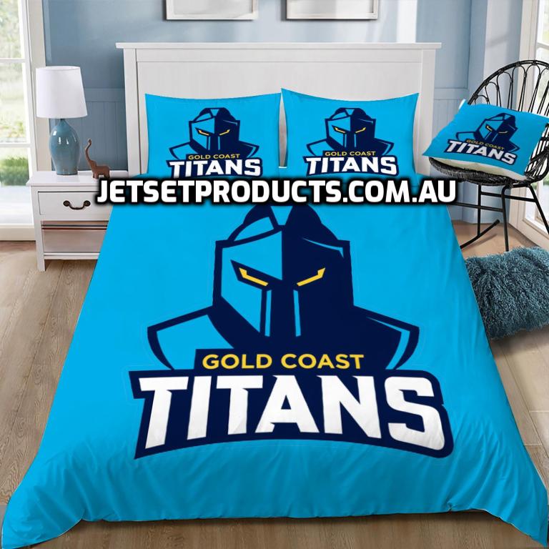 Gold Coast Titans Logo Doona / Duvet Cover and 2 Pillow Slips