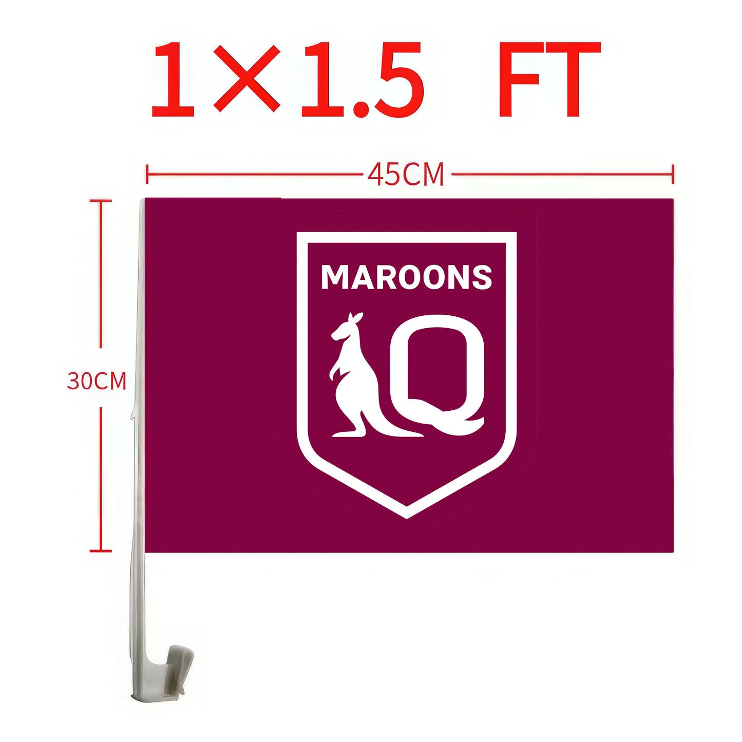 Qld Maroons State of Origin Car Flag/s