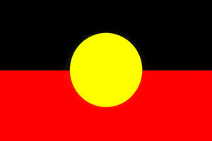 Aboriginal Flag, Shaft Style, 2 Grommet, 4 Grommet