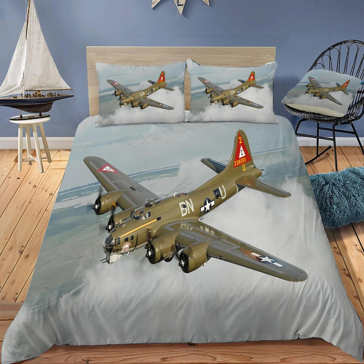 Boeing B-17 Doona / Duvet Cover and 2 Pillow Slips