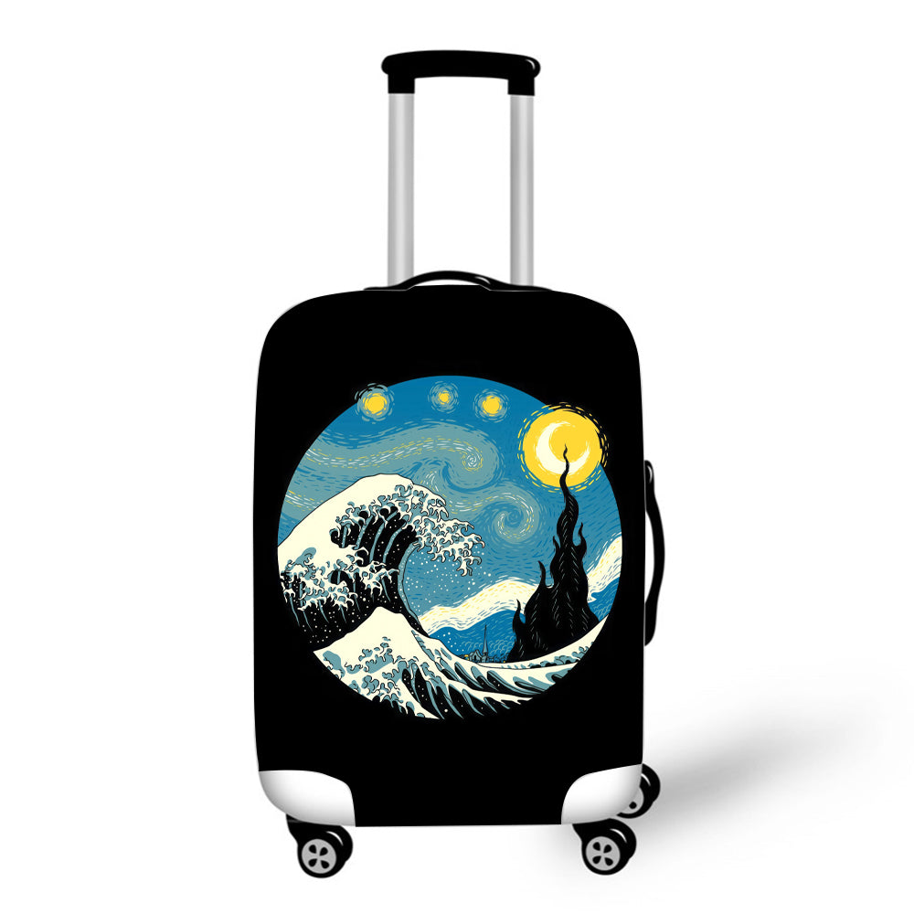 Classical Japanese Wave & Starry Night Luggage / Suitcase Covers