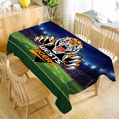 West Tigers Rectangle Table Cloth Waterproof