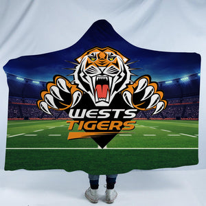 West Tigers Hooded Blanket