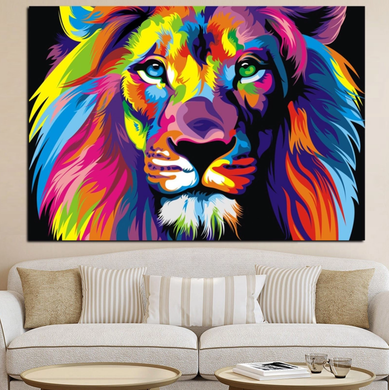 Colourful Abstract Lion