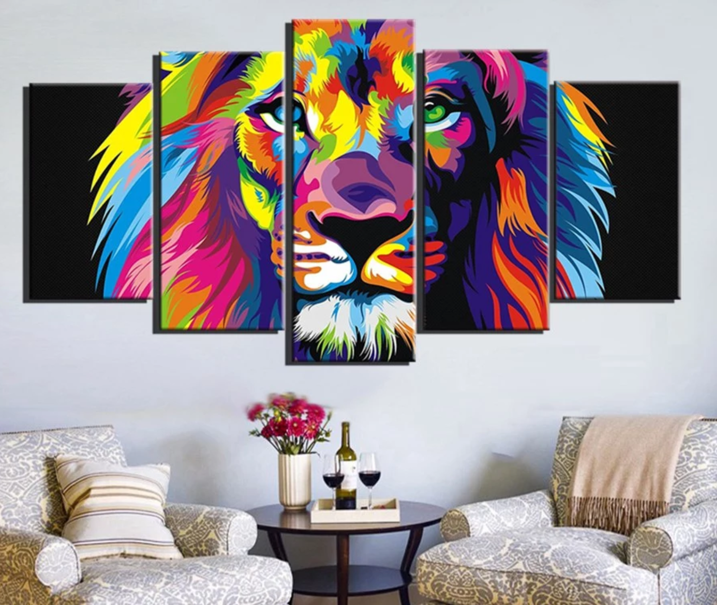 Colourful Abstract Lion