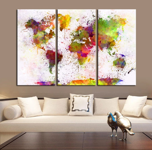 Colourful World Map