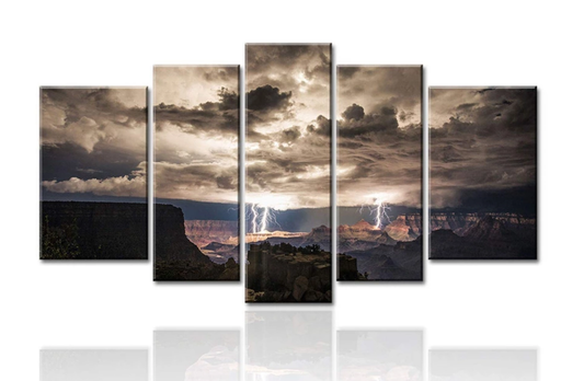 Lightning Storm In a Canyon