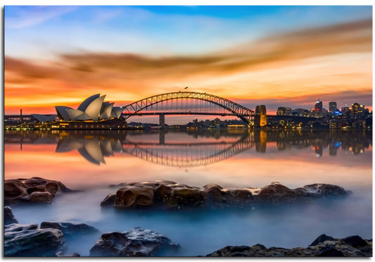 Sydney Opera House and Harbour Bridge at Sunset 1JPD180
