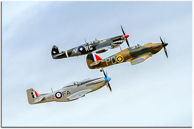 Mustang, Hurricane & Spitfire ,Picture in Metallic Finish 1PHM049