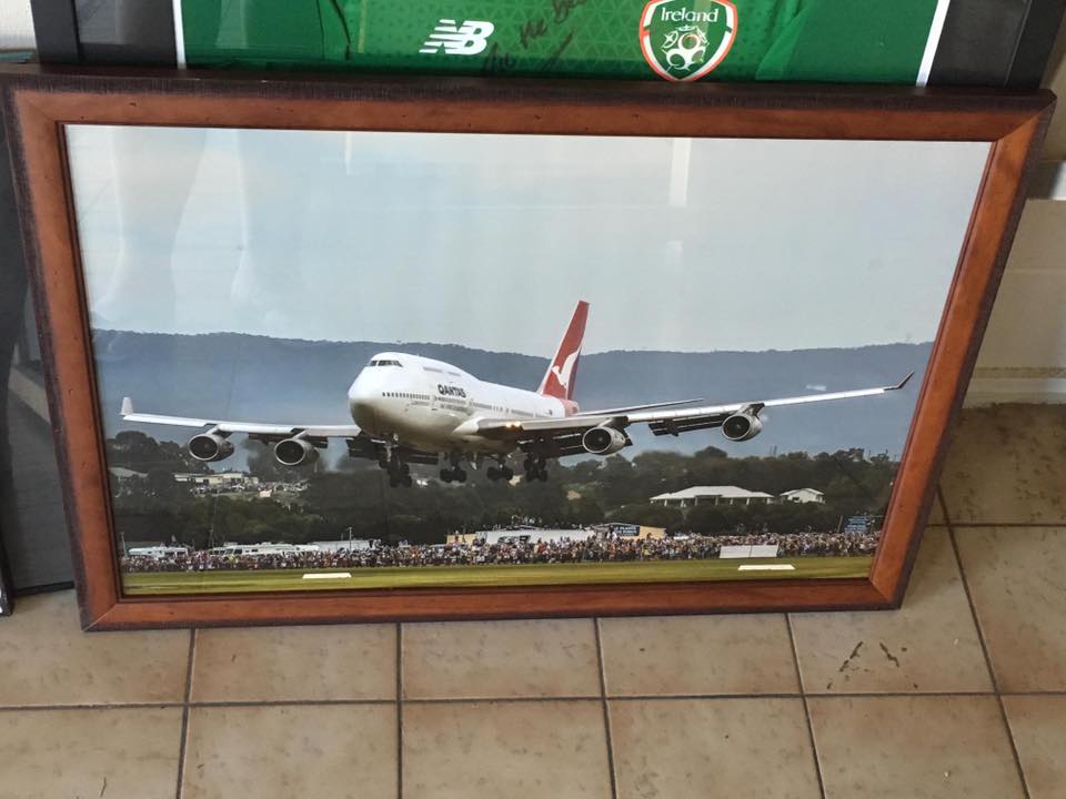 Qantas VH-OEJ Farewell Salute to HARS Museum 2, Framed Pictures in Lustre, Gloss & Metallic Finish