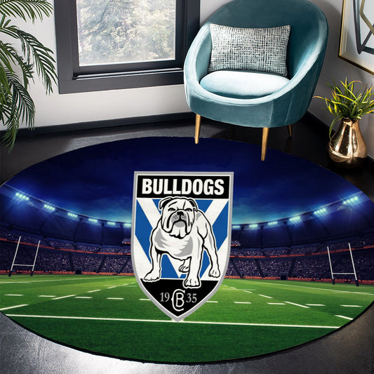 Canterbury Bulldogs Round Rug Rug 1JPDRAI