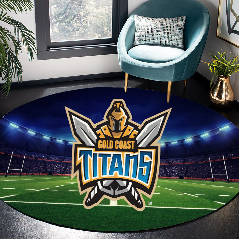 Gold Coast Titans Round Rug