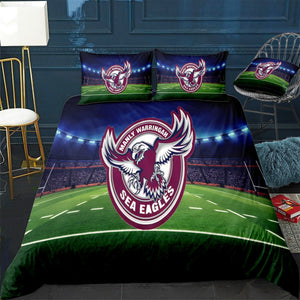 Manly Sea Eagles Doona / Duvet Cover and 2 Pillow Slips