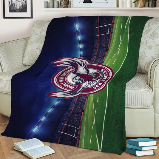 Manly Sea Eagles Fleece Throw Blanket